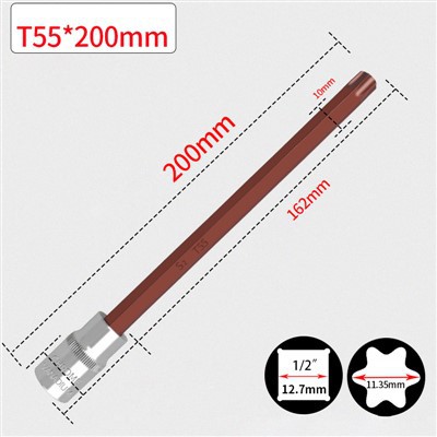 1/2"-Stecknuss-Bit 200 mm T55