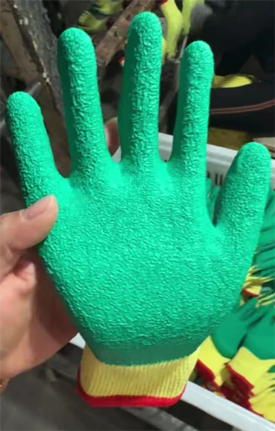 LATEXBESCHICHTETE BAUMWOLLE/PE-HANDSCHUHE